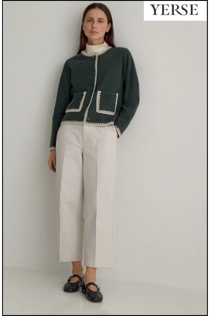 CHAQUETA VERDE YERSE