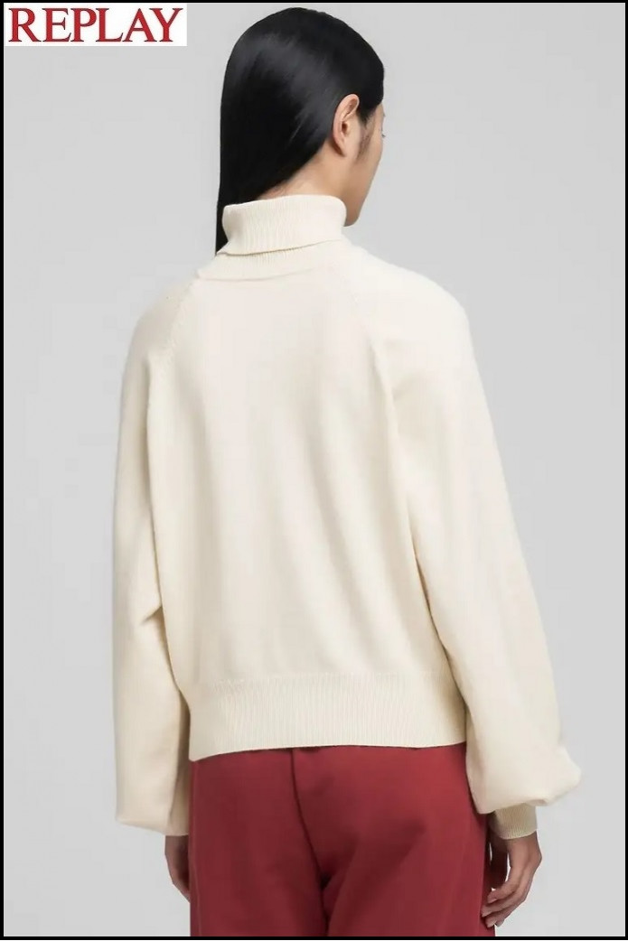 JERSEY DE CUELLO ALTO BEIG REPLAY