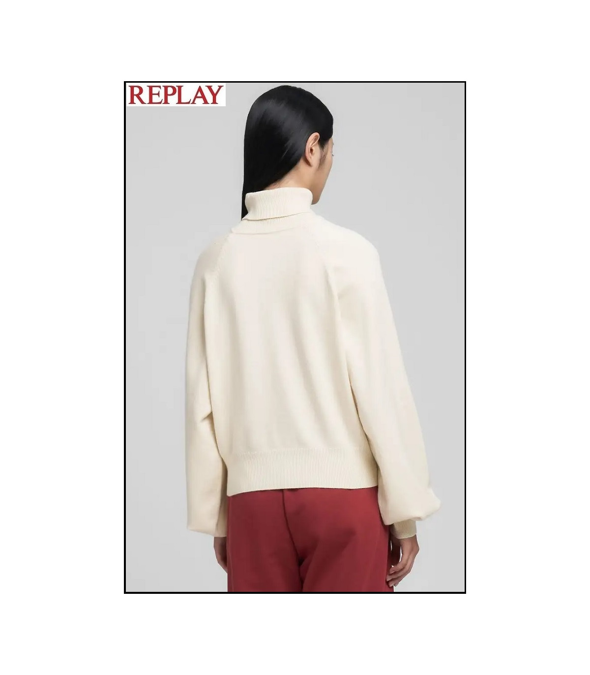 JERSEY DE CUELLO ALTO BEIG REPLAY