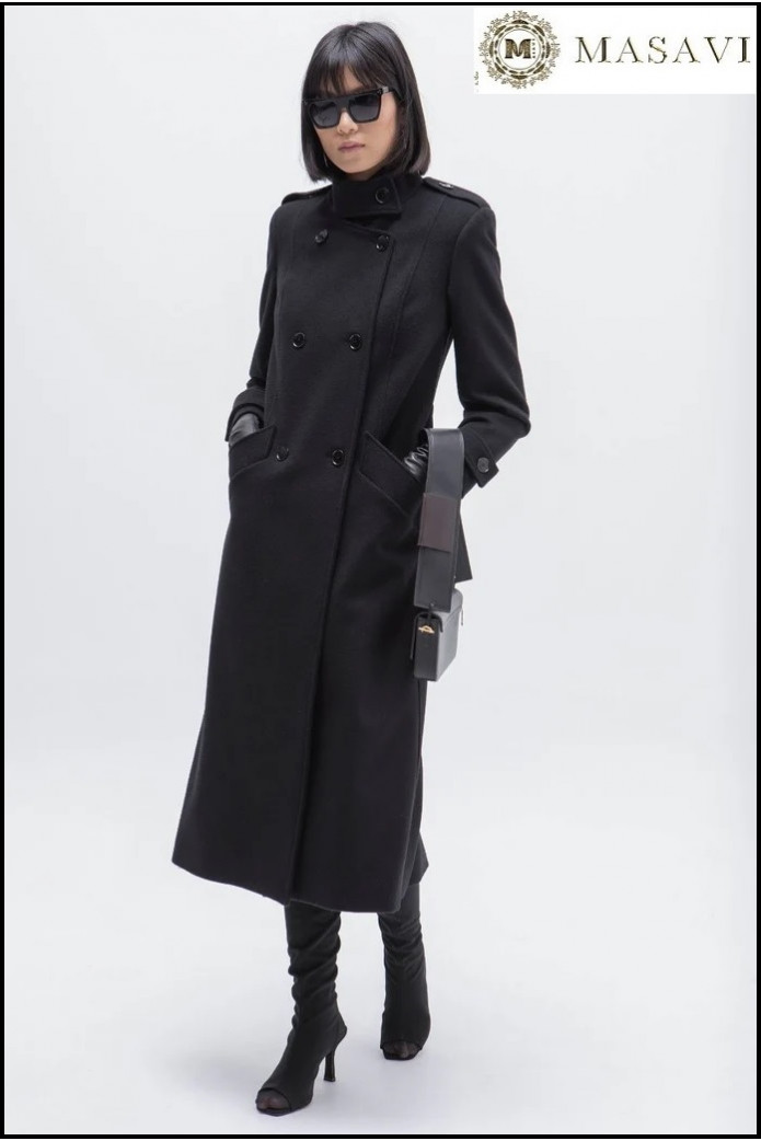 ABRIGO WOOL NEGRO MASAVI