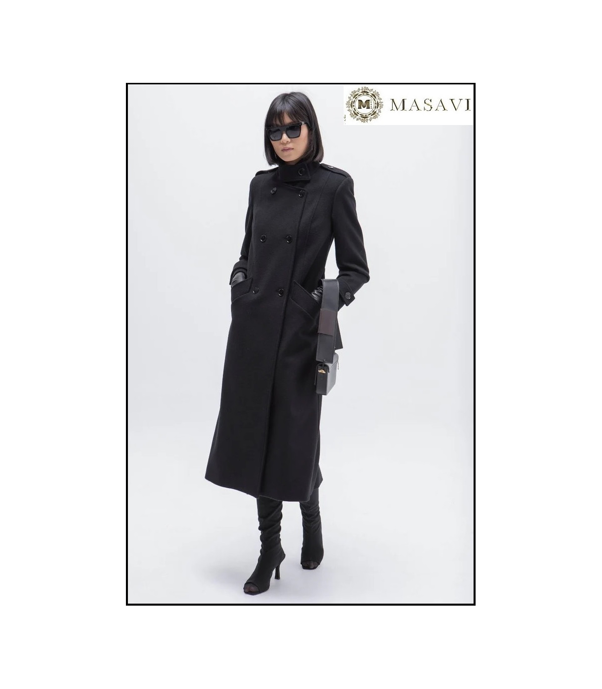 ABRIGO WOOL NEGRO MASAVI