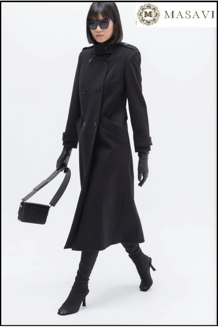 ABRIGO WOOL NEGRO MASAVI