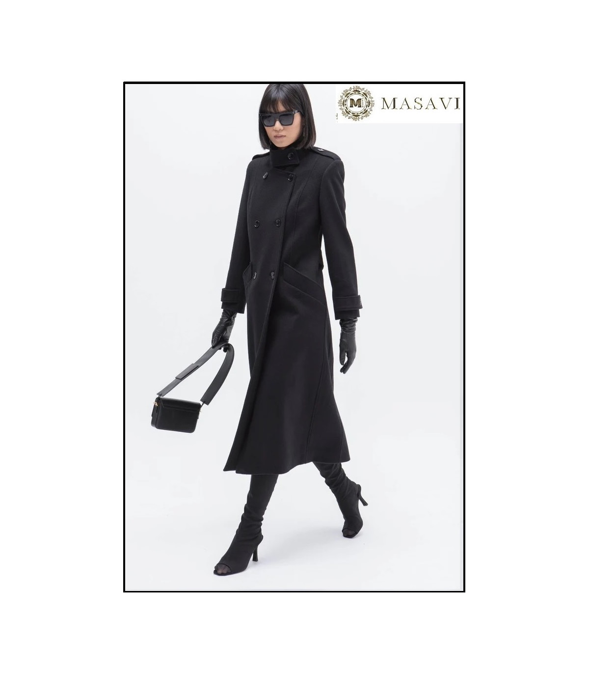 ABRIGO WOOL NEGRO MASAVI