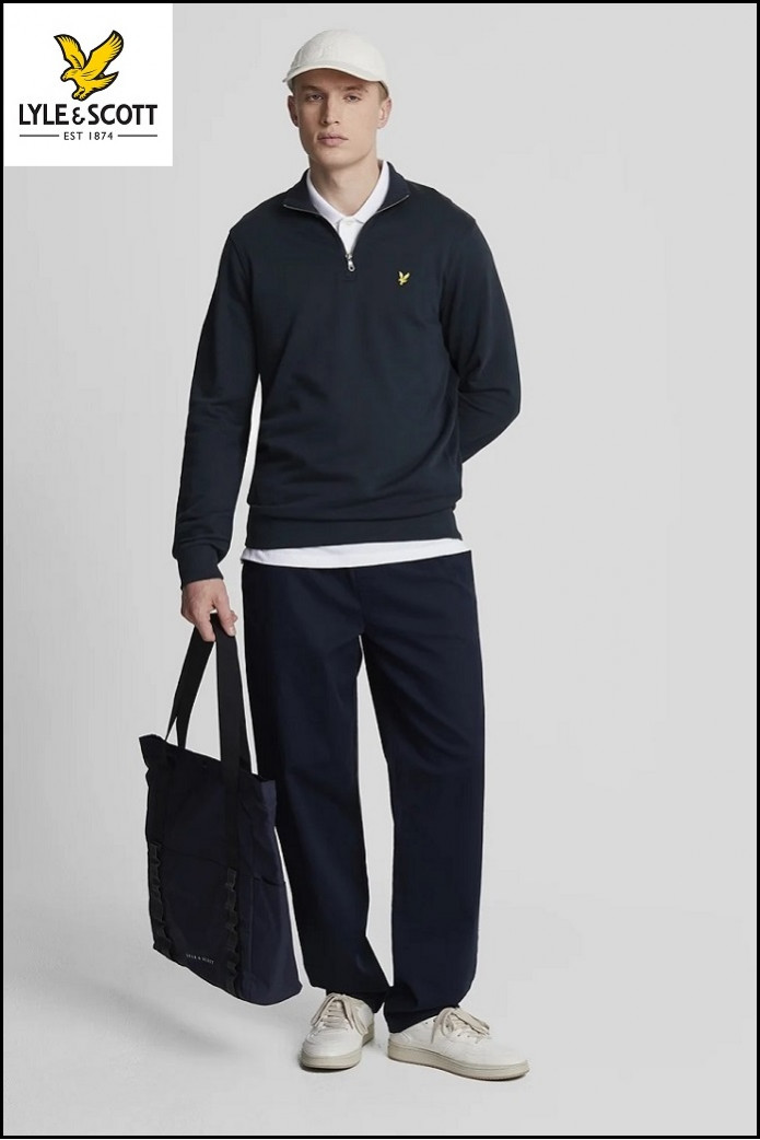 SUDADERA CON CREMALLERA AZUL LYLE & SCOTT