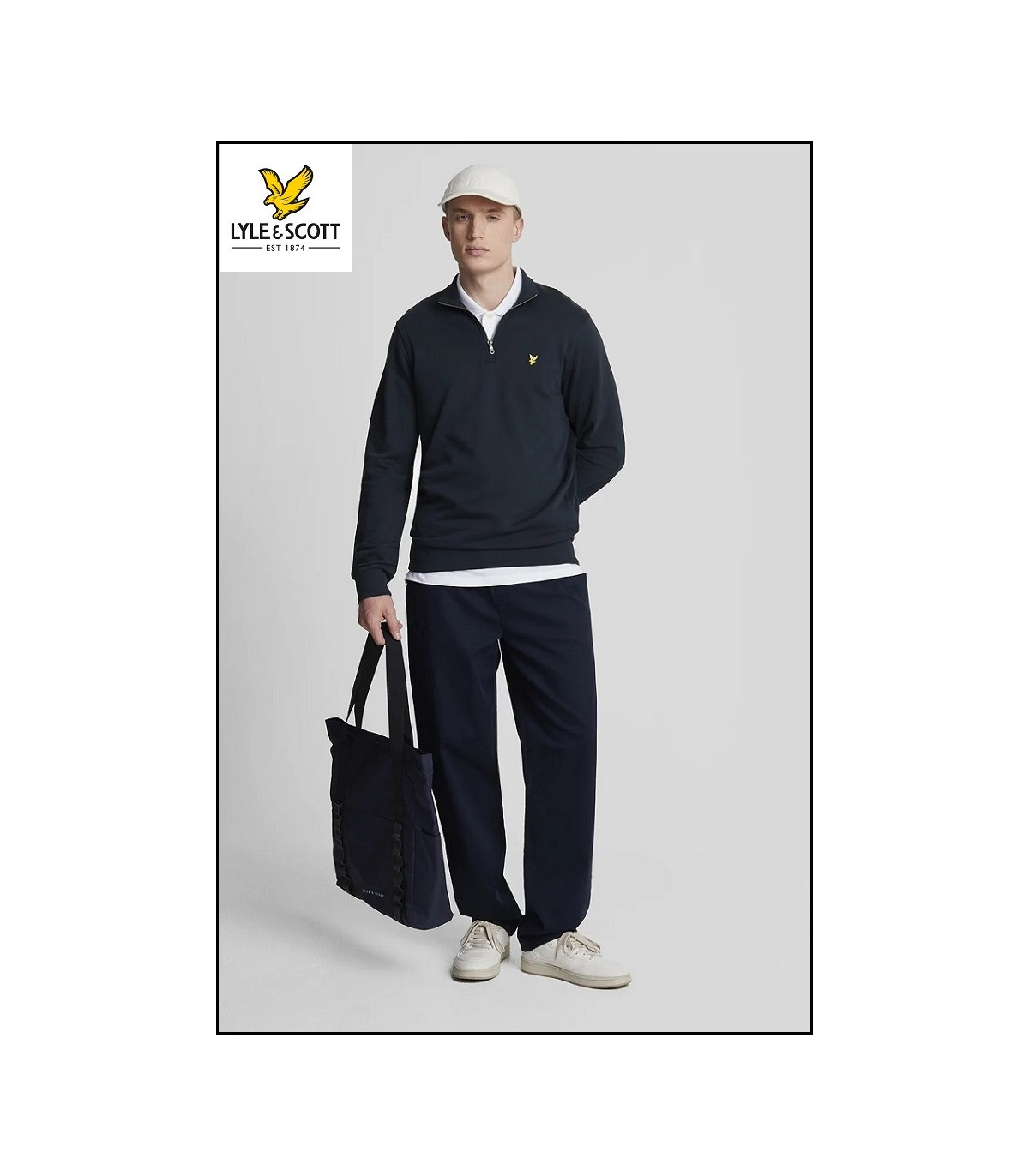 SUDADERA CON CREMALLERA AZUL LYLE & SCOTT