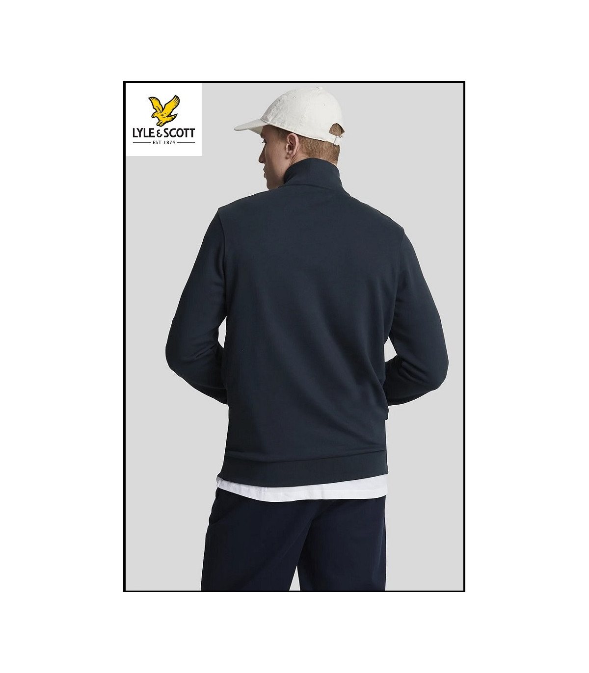 SUDADERA CON CREMALLERA AZUL LYLE & SCOTT