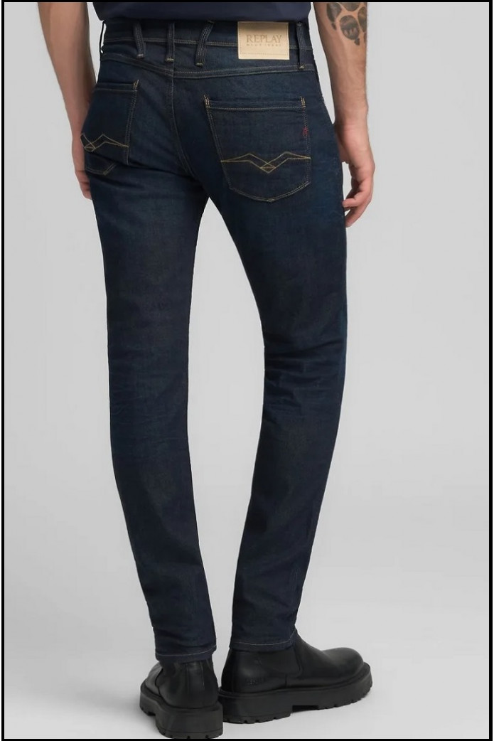VAQUEROS SLIM FIT ANBASS DARK BLUE REPLAY