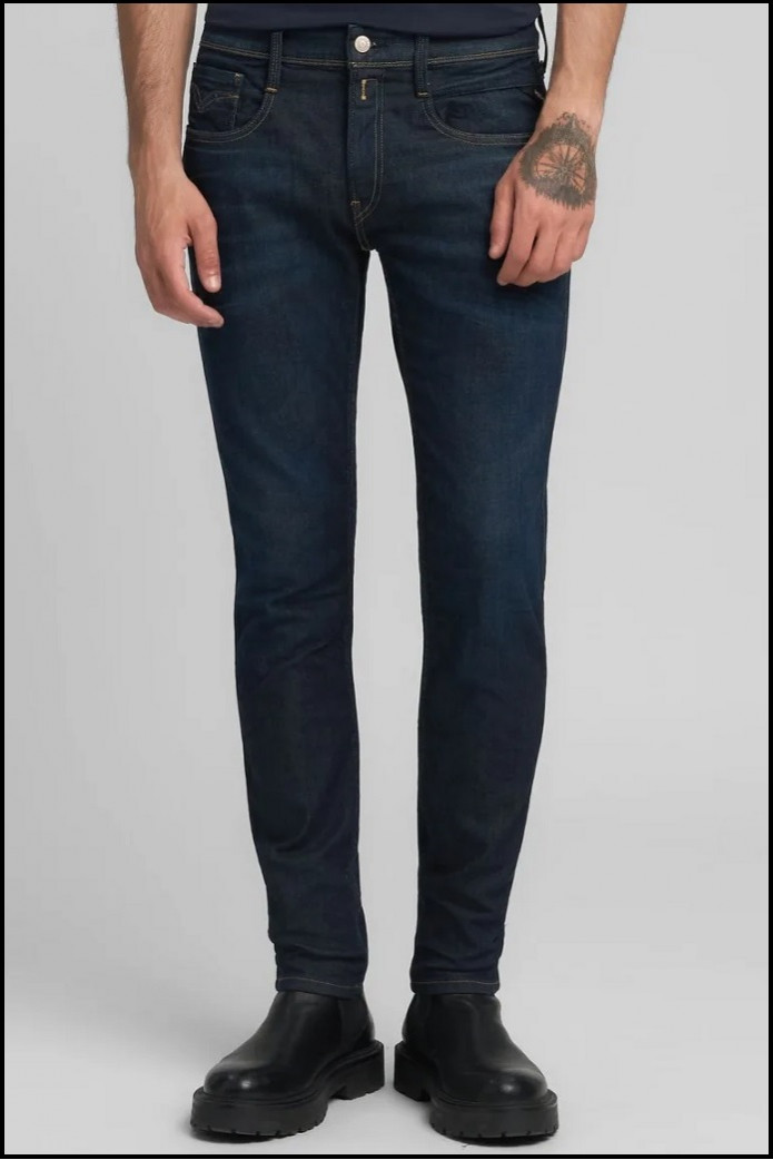 VAQUEROS SLIM FIT ANBASS DARK BLUE REPLAY