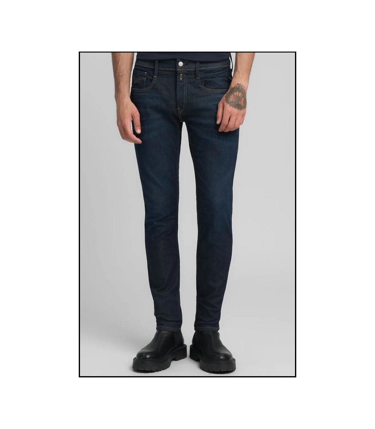 VAQUEROS SLIM FIT ANBASS DARK BLUE REPLAY
