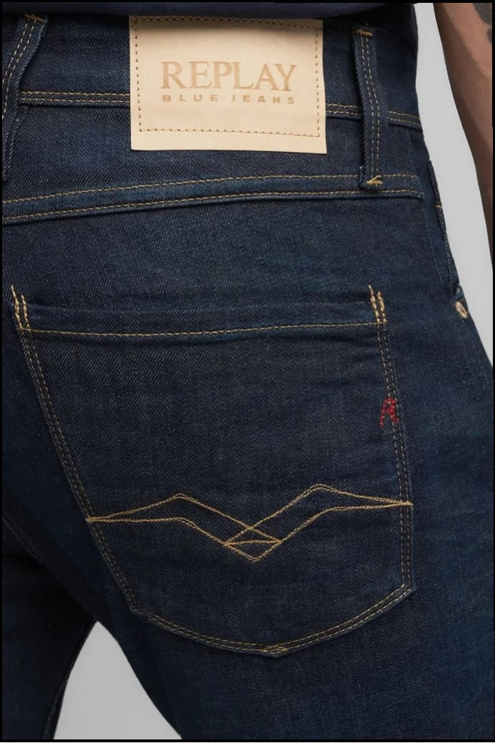VAQUEROS SLIM FIT ANBASS DARK BLUE REPLAY