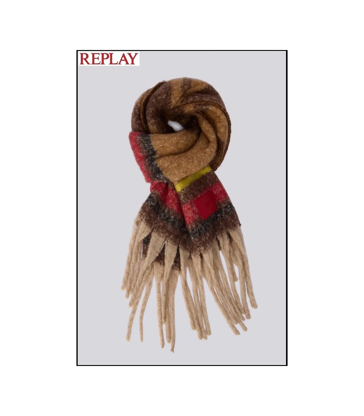 BUFANDA CON MOTIVO A RAYAS REPLAY