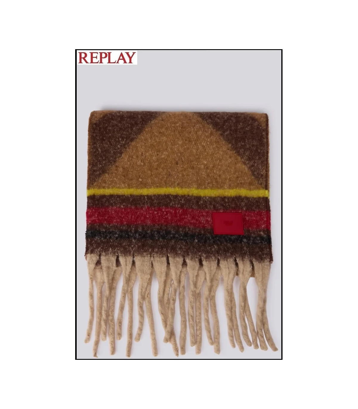 BUFANDA CON MOTIVO A RAYAS REPLAY