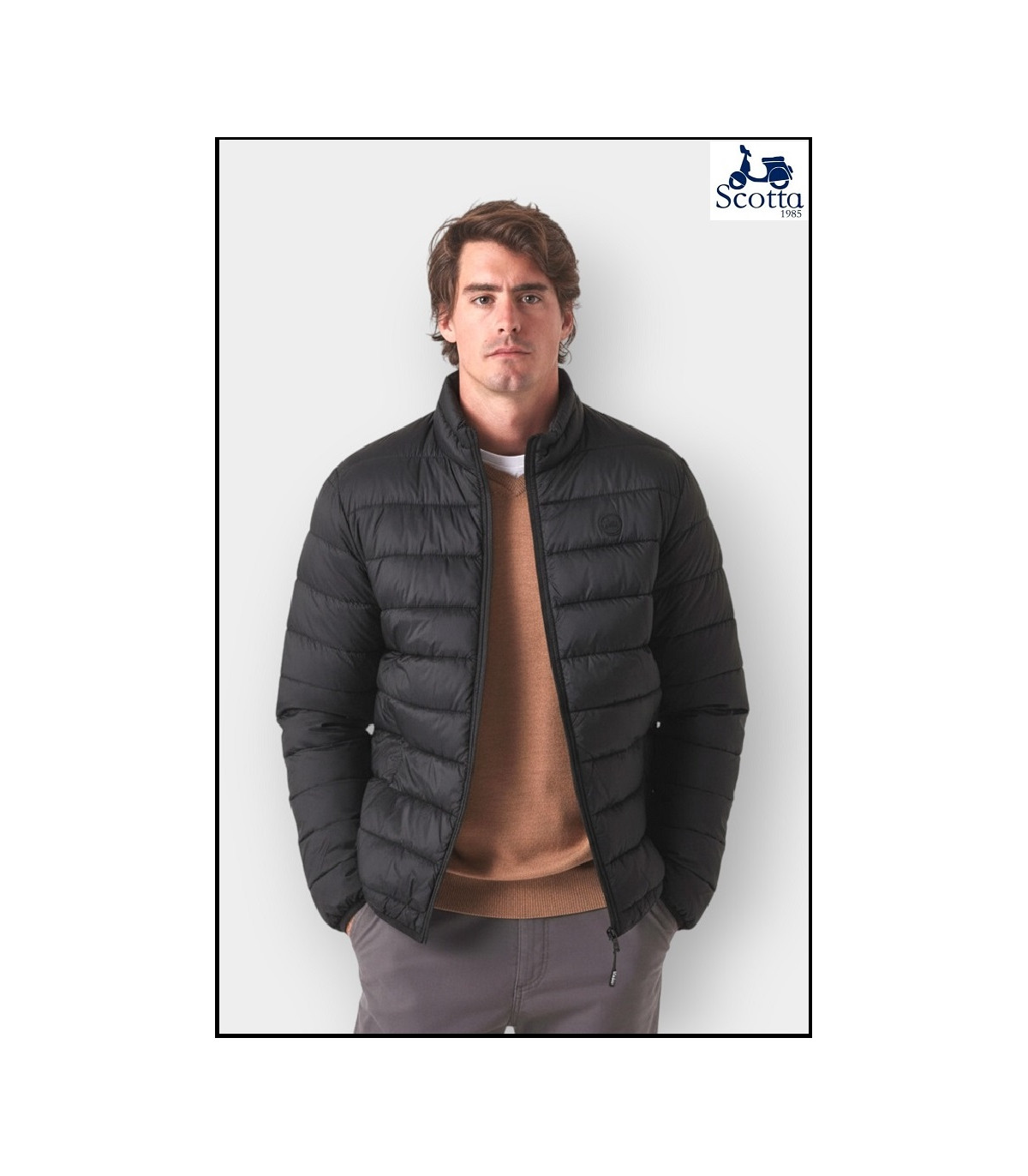 CHAQUETA CLASSIC ACOLCHADA NEGRA SCOTTA