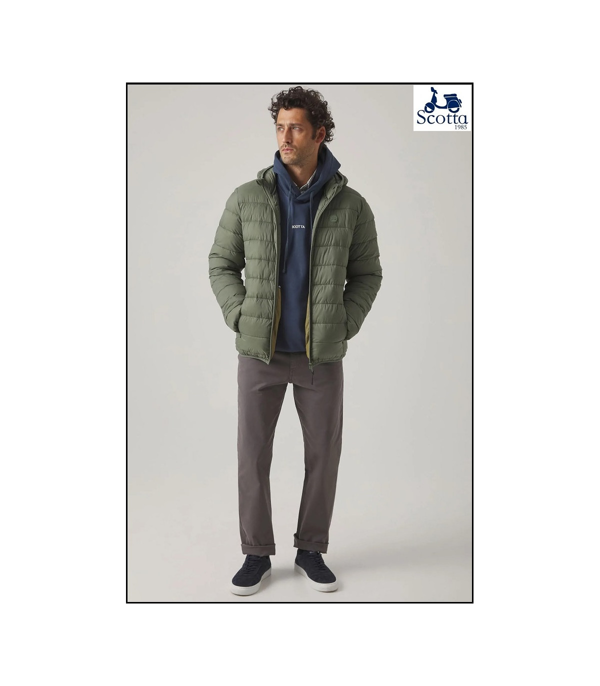 CHAQUETA HOOD ACOLCHADO KHAKI SCOTTA