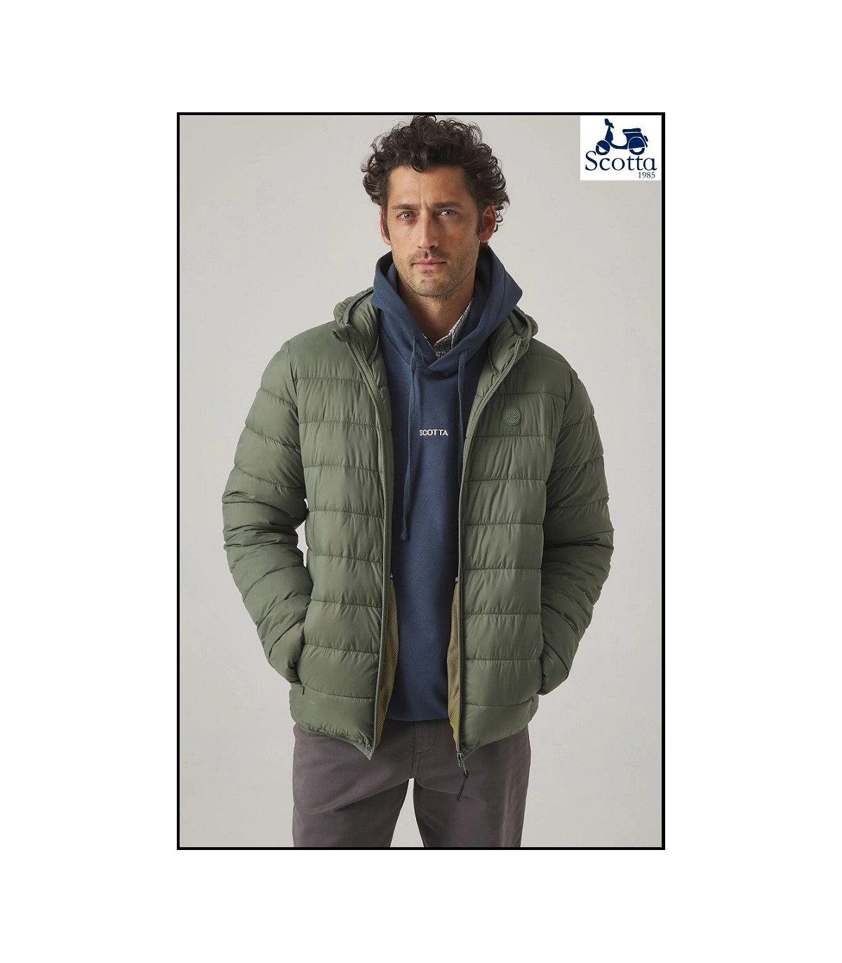 CHAQUETA HOOD ACOLCHADO KHAKI SCOTTA