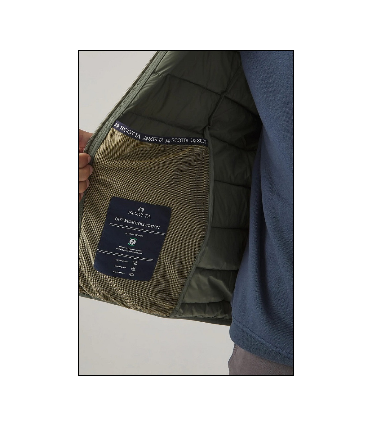 CHAQUETA HOOD ACOLCHADO KHAKI SCOTTA