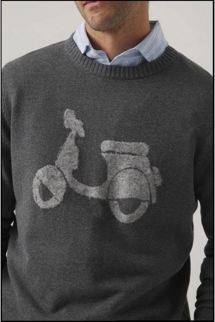 JERSEY MOTO LOGO GRIS OSCURO SCOTTA