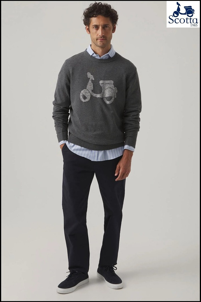 JERSEY MOTO LOGO GRIS OSCURO SCOTTA