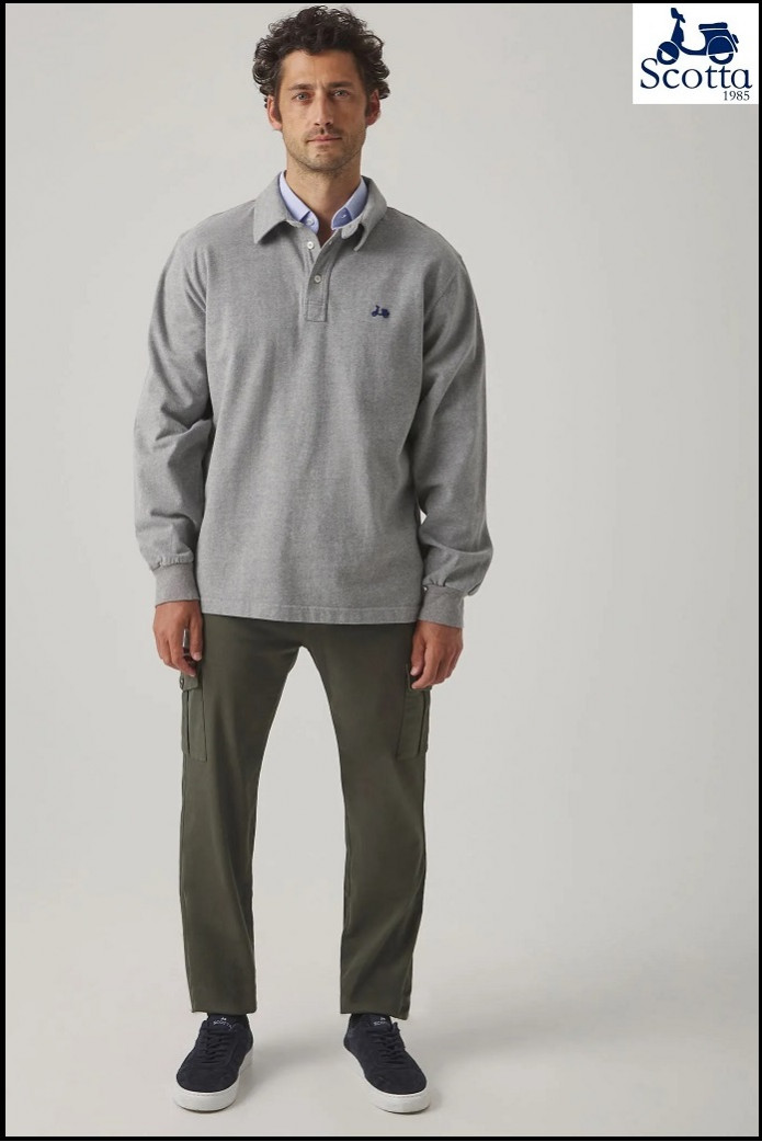 POLO RUGBY FLAG GRIS SCOTTA