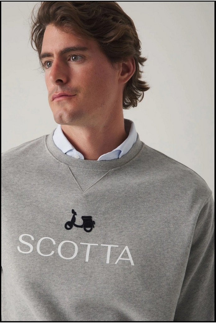 SUDADERA LOGO GRIS SCOTTA