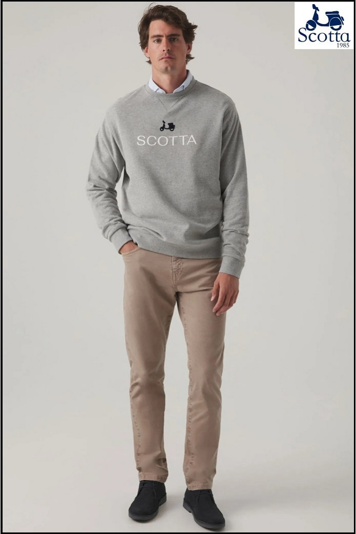 SUDADERA LOGO GRIS SCOTTA