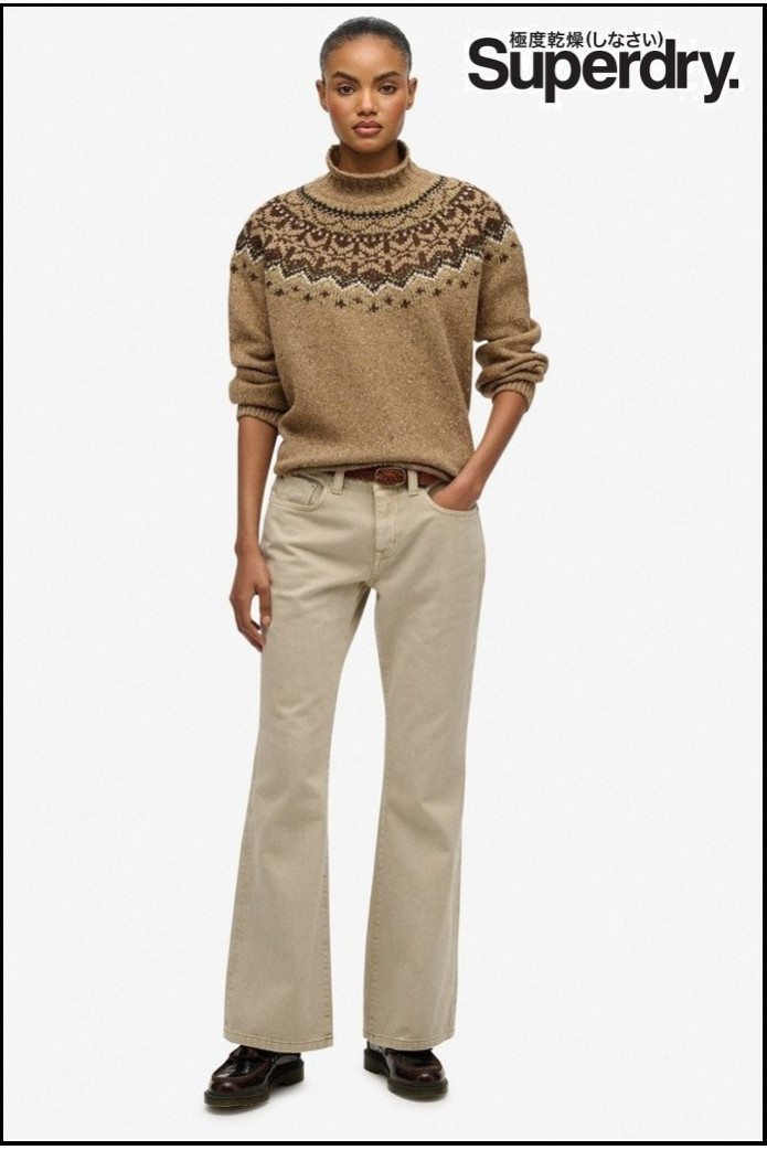 JERSEY CUELLO ALTO TOSTADO FAIRISLE SUPERDRY