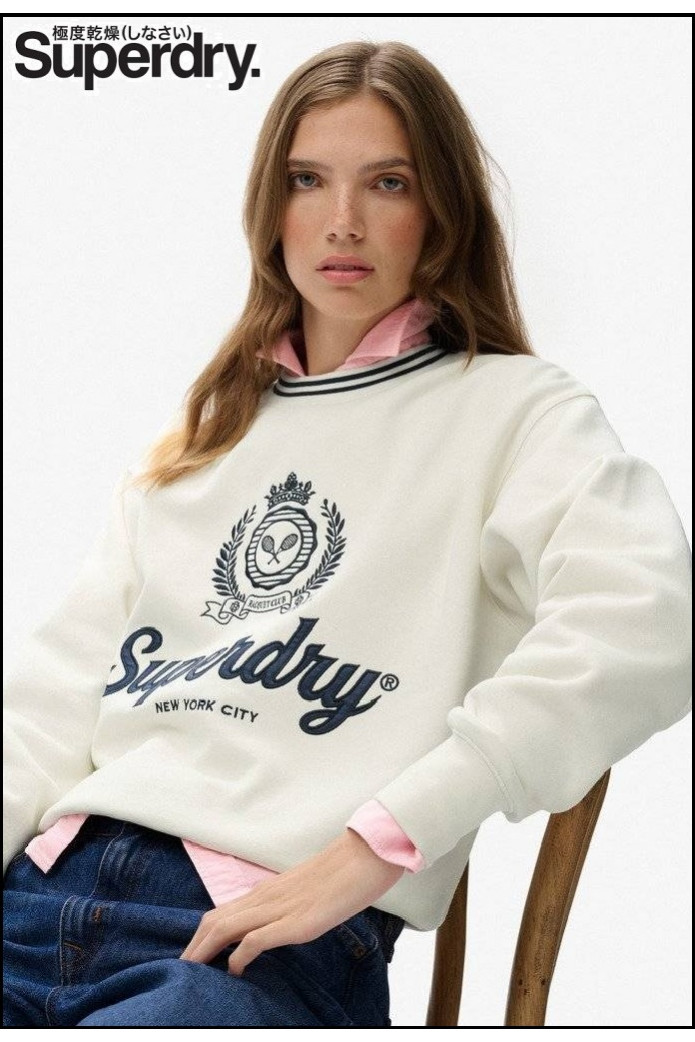 SUDADERA COUNTRY CLUB BLANCO ROTO SUPERDRY