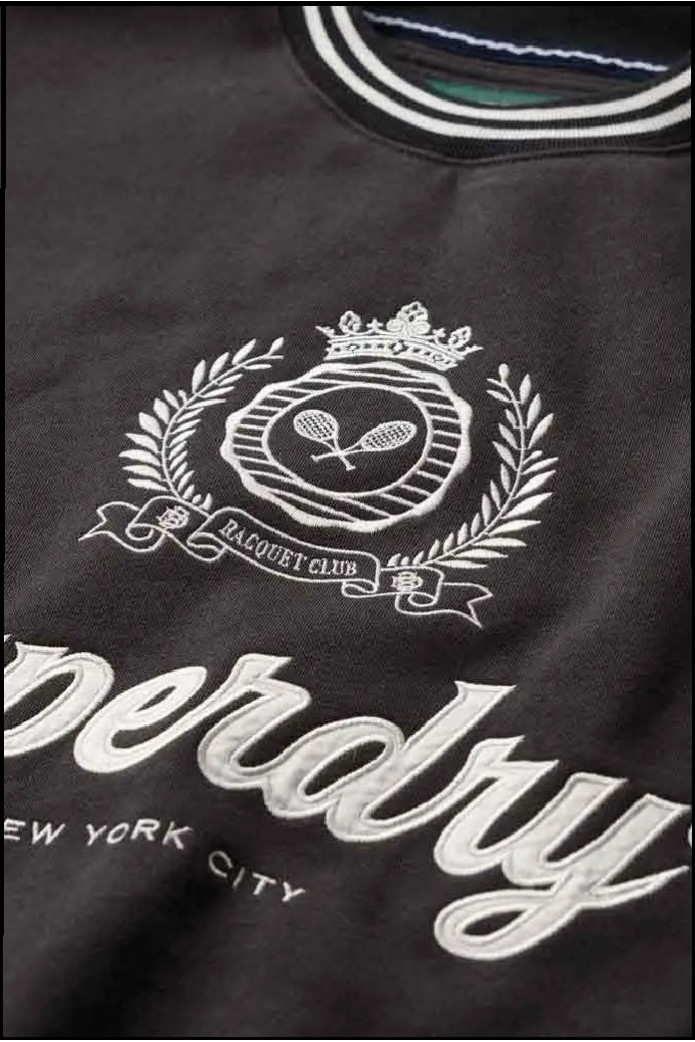 SUDADERA COUNTRY CLUB GRIS SUPERDRY