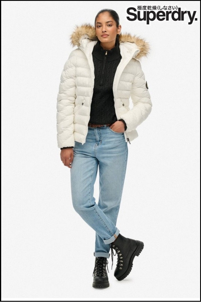 CHAQUETA ACOLCHADA FUJI BLANCA SUPERDRY