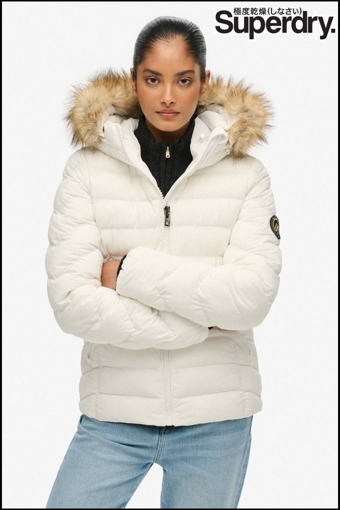 CHAQUETA ACOLCHADA FUJI BLANCA SUPERDRY