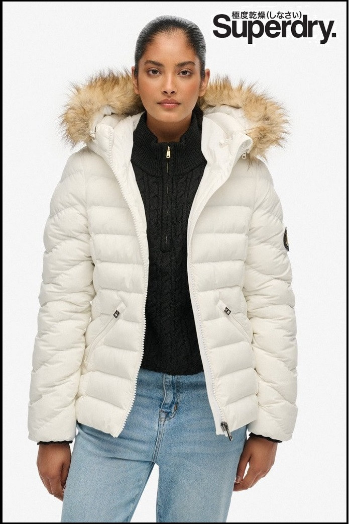CHAQUETA ACOLCHADA FUJI BLANCA SUPERDRY