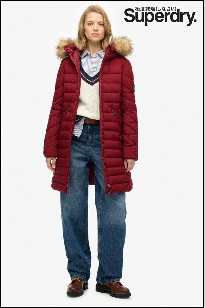 CHAQUETA FUJI ROJO VINO SUPERDRY