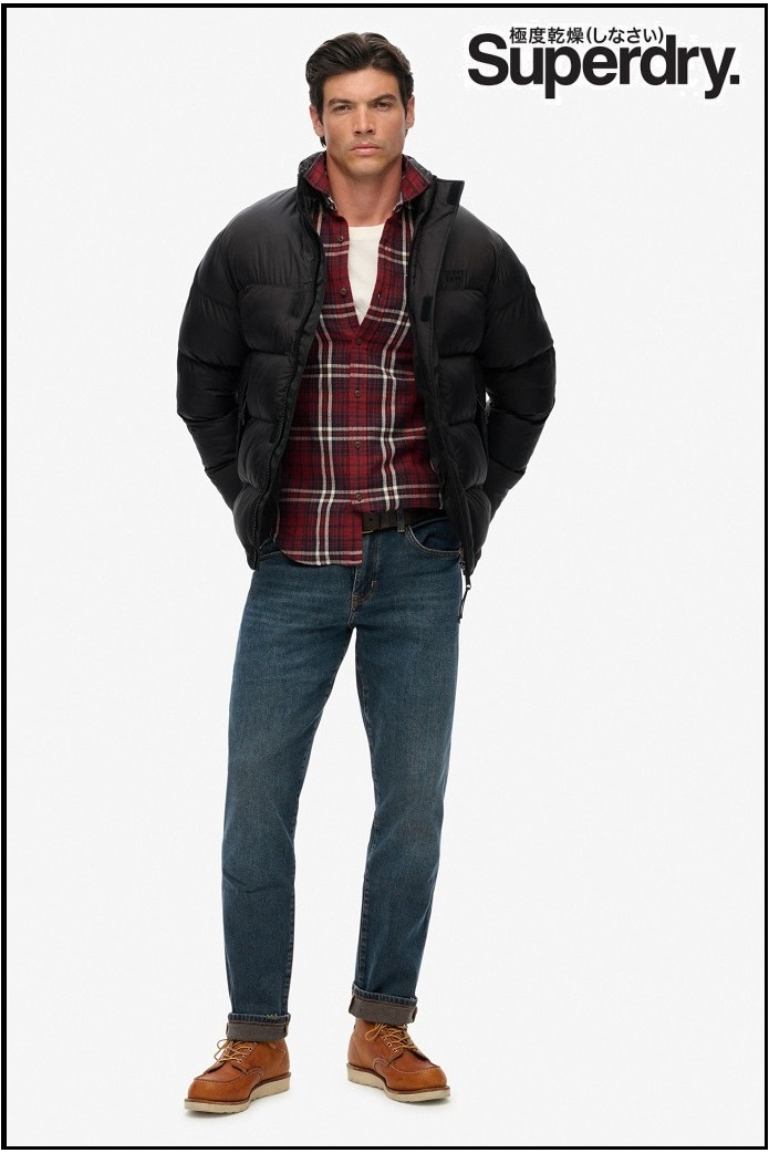 CHAQUETA ACOLCHADA TECH NEGRA SUPERDRY