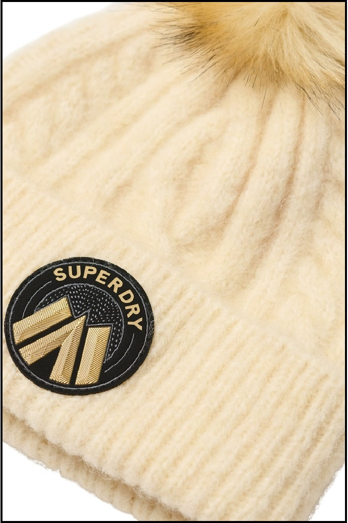 GORRO PUNTO TRENZADO BEIG SUPERDRY