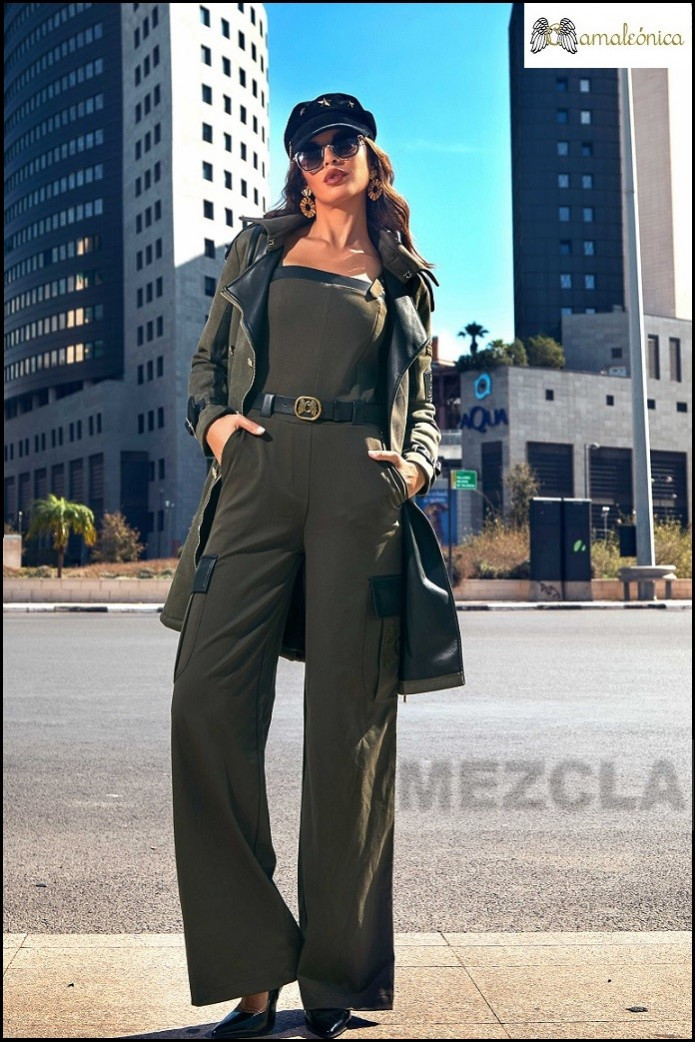 ABRIGO OLIVO CAMALEÓNICA BY CAPRICHE