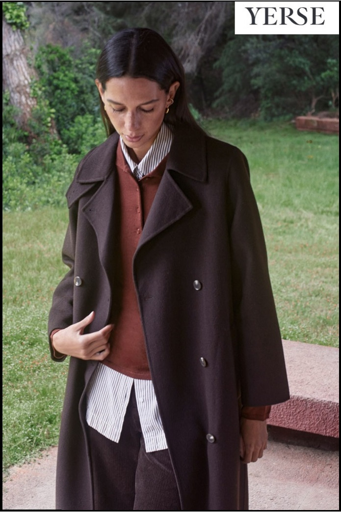 ABRIGO CHOCOLATE YERSE