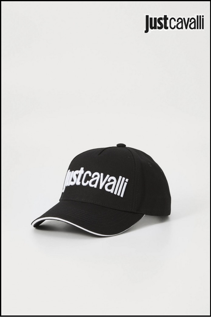 GORRA BASEBALL NEGRA LOGO BLANCO JUST CAVALLI