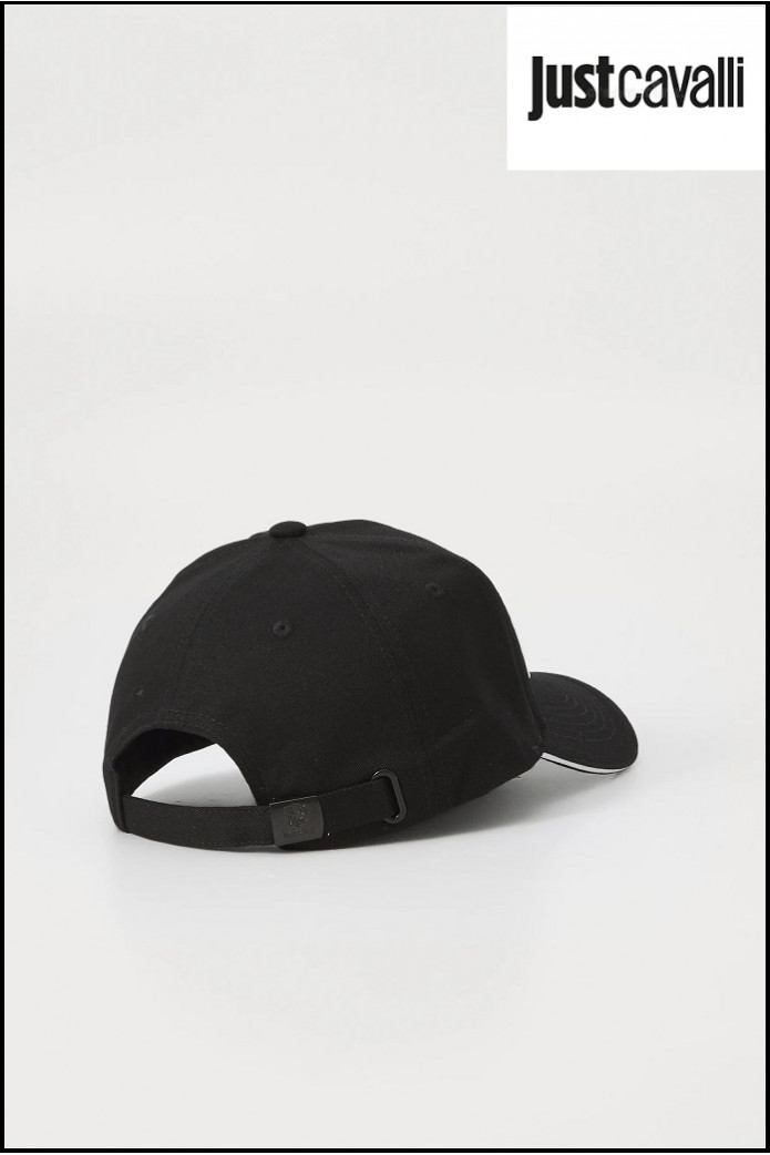 GORRA BASEBALL NEGRA LOGO BLANCO JUST CAVALLI