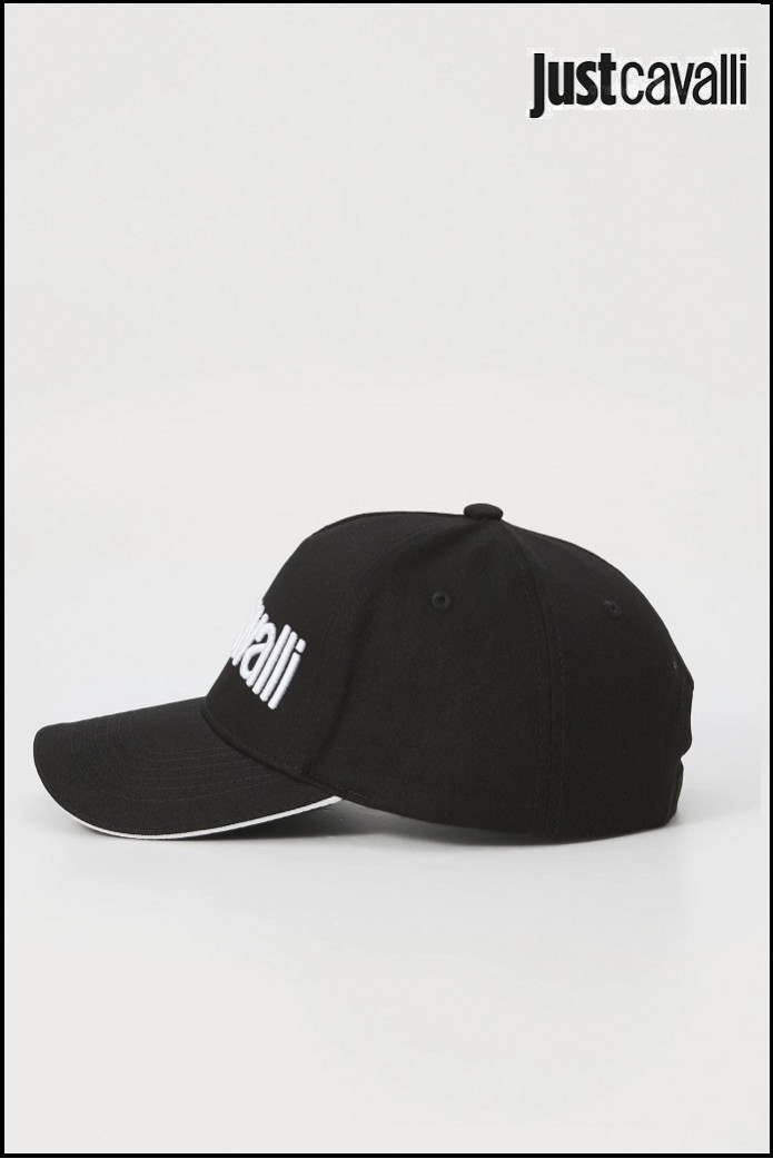 GORRA BASEBALL NEGRA LOGO BLANCO JUST CAVALLI
