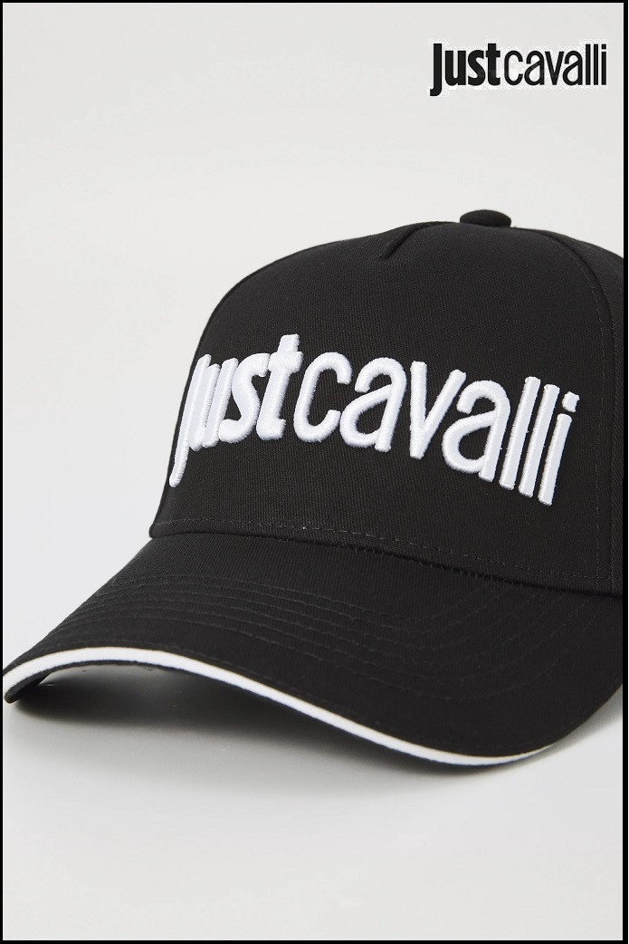 GORRA BASEBALL NEGRA LOGO BLANCO JUST CAVALLI
