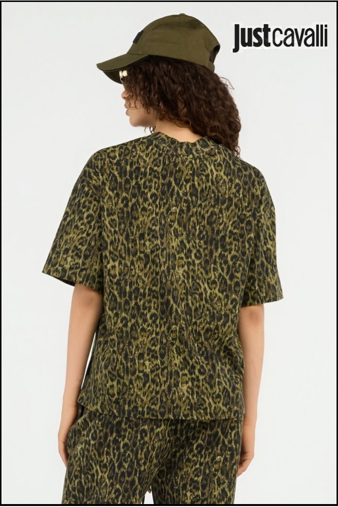 GORRA BASEBALL VERDE LOGO NEGRO JUST CAVALLI