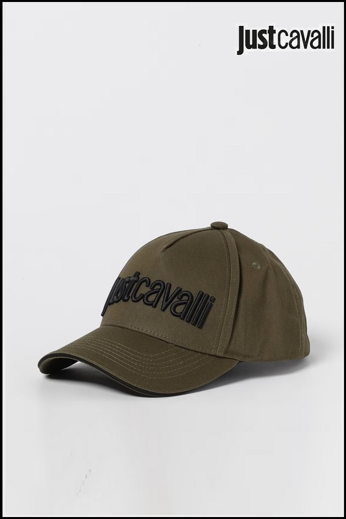 GORRA BASEBALL VERDE LOGO NEGRO JUST CAVALLI