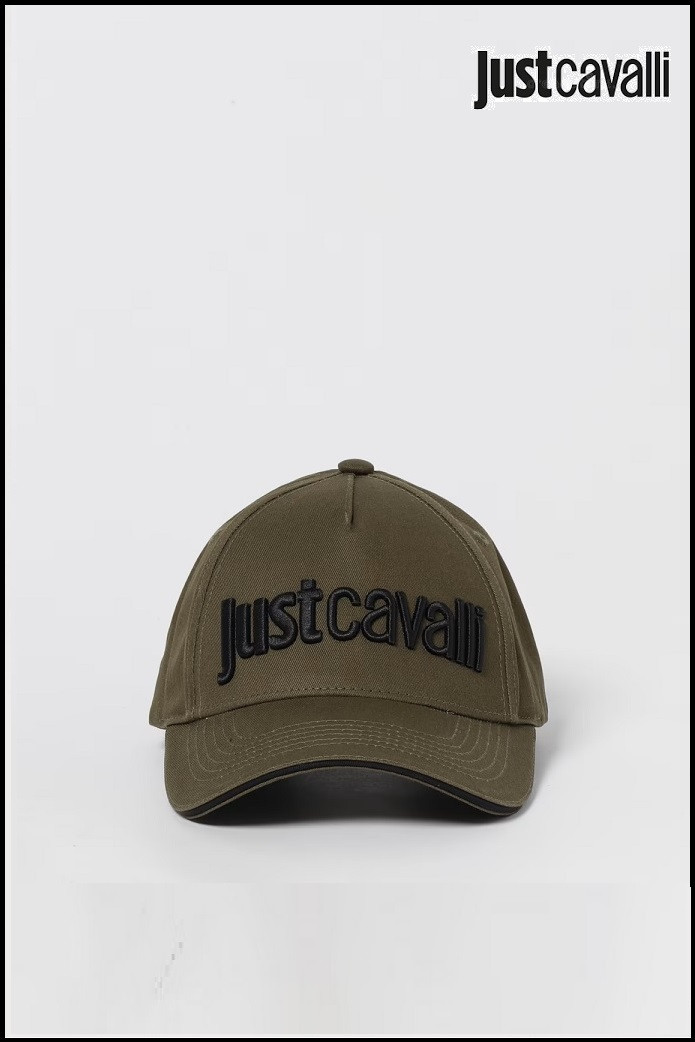 GORRA BASEBALL VERDE LOGO NEGRO JUST CAVALLI