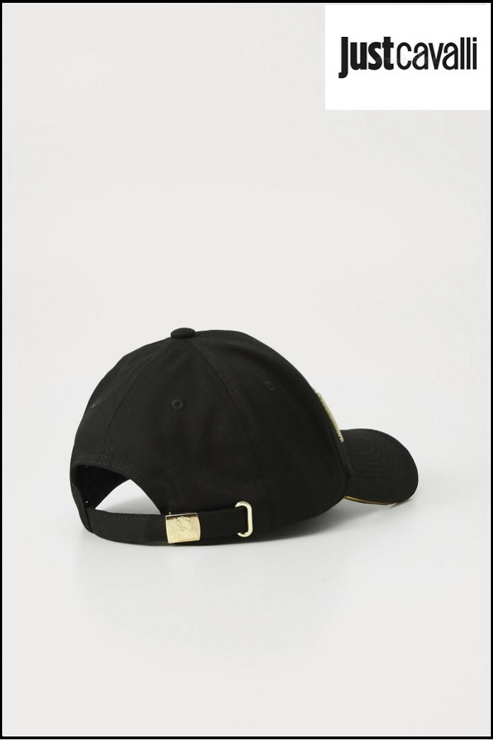 GORRA BASEBALL NEGRA LOGO DORADO JUST CAVALLI