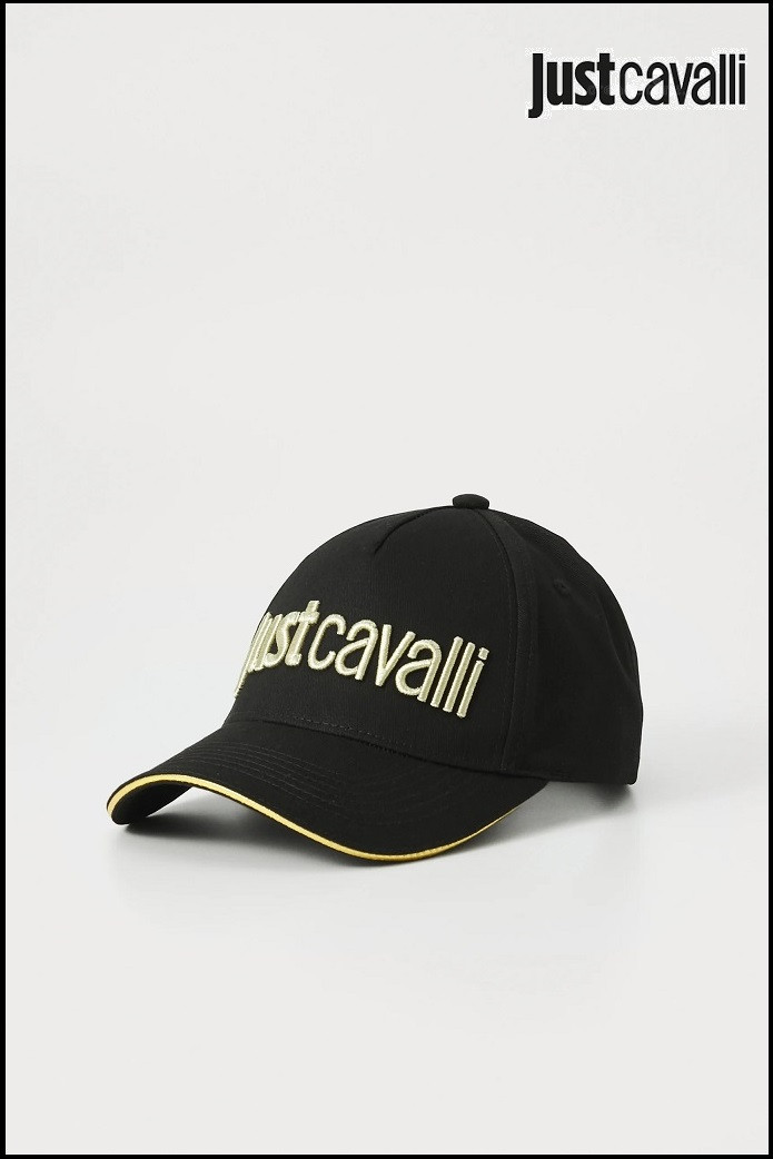 GORRA BASEBALL NEGRA LOGO DORADO JUST CAVALLI