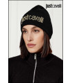 GORRO NEGRO LOGO DORADO JUST CAVALLI