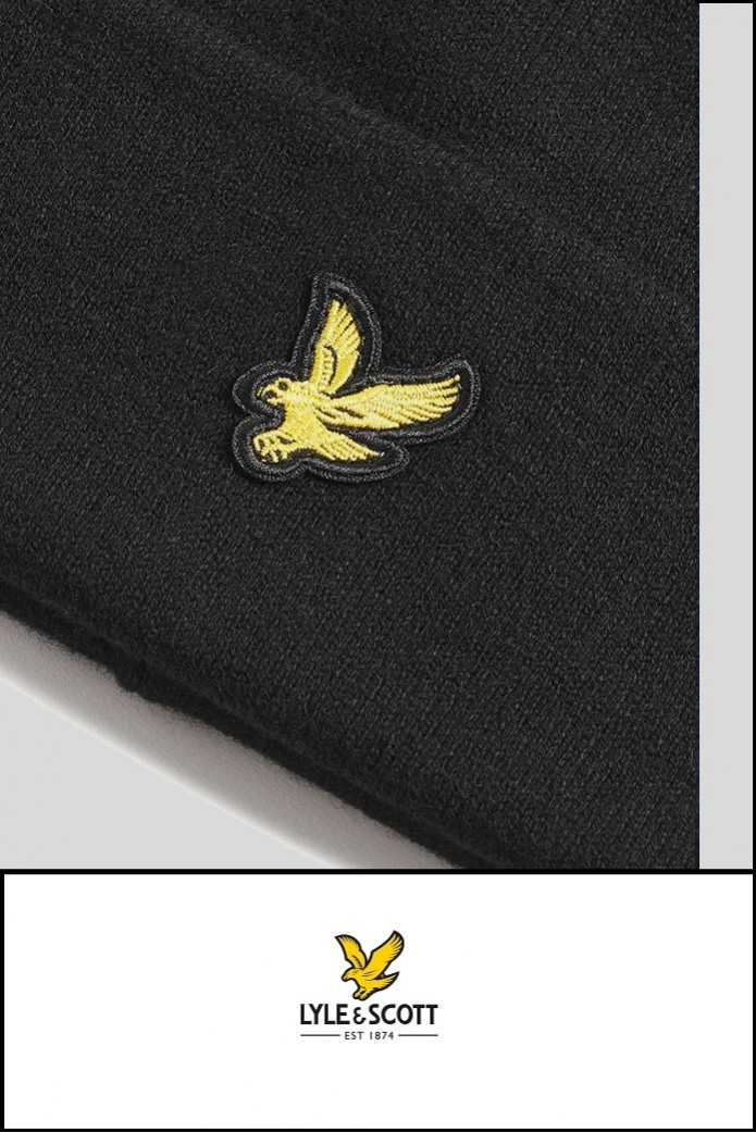 GORRO LANA MERINO NEGRO LYLE & SCOTT