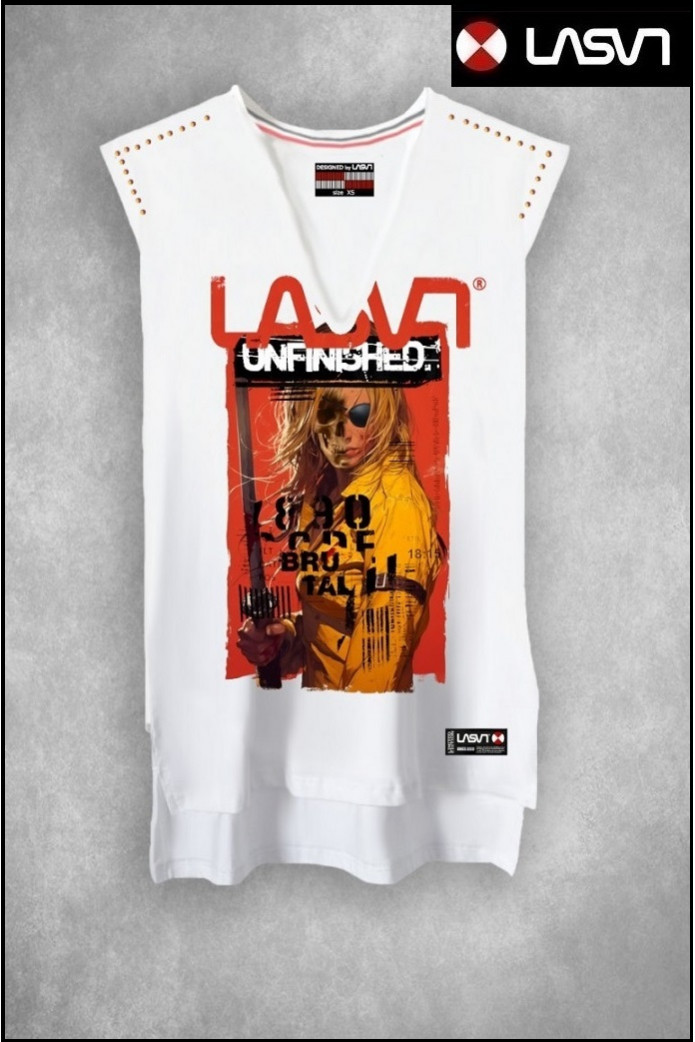 CAMISETA DE MUJER UNFINISHED BLANCO LA SAL