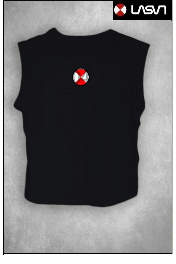 CAMISETA DE MUJER LASAL 8 NEGRO DESGASTADO LA SAL