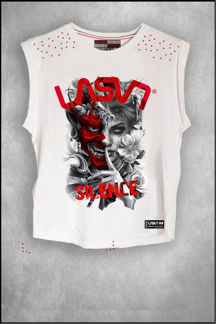 CAMISETA DE MUJER SILENCE BLANCO LA SAL